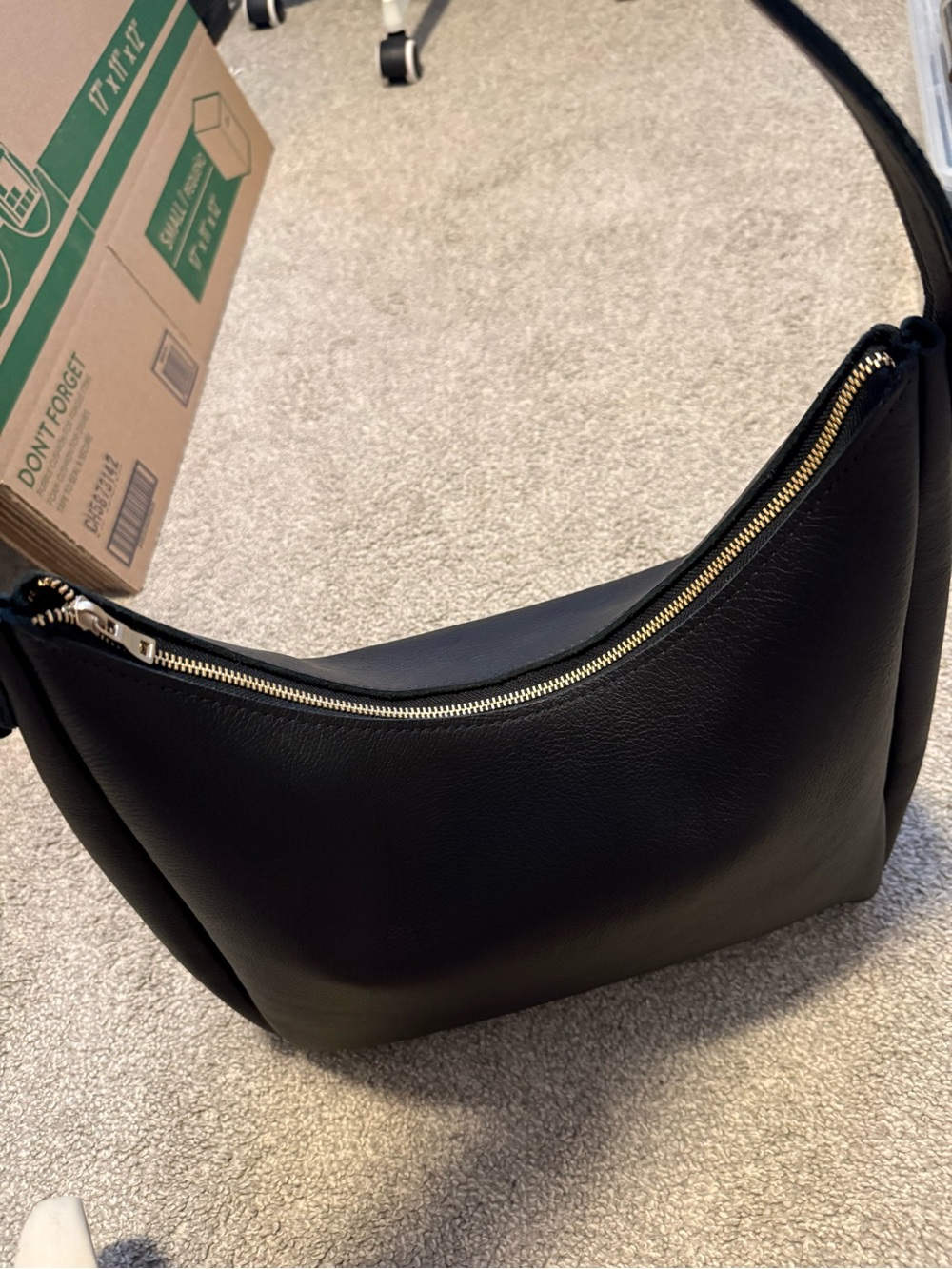 Portland Leather Aspen Shoulder Bag Black LARGE - Picture 3 of 10